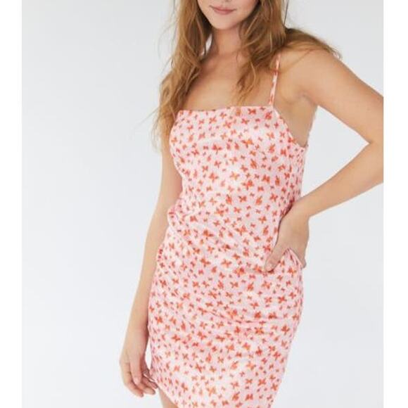 Urban Outfitters NWT Women's Size Medium Butterfly Slip Mini Dress - Picture 1 of 10